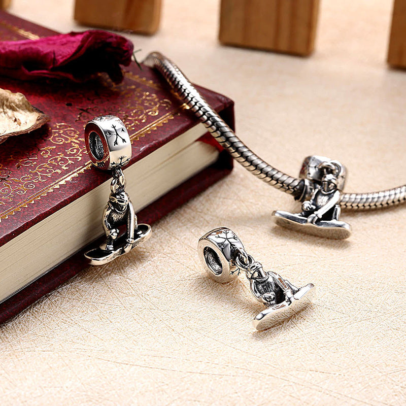 Sterling Silver Hockey Goalie Charm - Golden NYC Jewelry