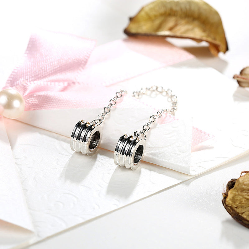 Sterling Silver Lined Double Stopper Charm - Golden NYC Jewelry