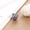 Sterling Silver CZ Purple Citrine Insert Charm - Golden NYC Jewelry