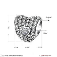 Sterling Silver CZ Crystal Insert Charm - Golden NYC Jewelry