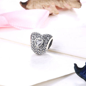 Sterling Silver CZ Crystal Insert Charm - Golden NYC Jewelry
