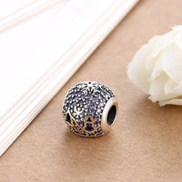 Sterling Silver CZ Purple Christmas Charm - Golden NYC Jewelry