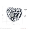 Sterling Silver Laser Cut Filigree Stone Hearts Charm - Golden NYC Jewelry