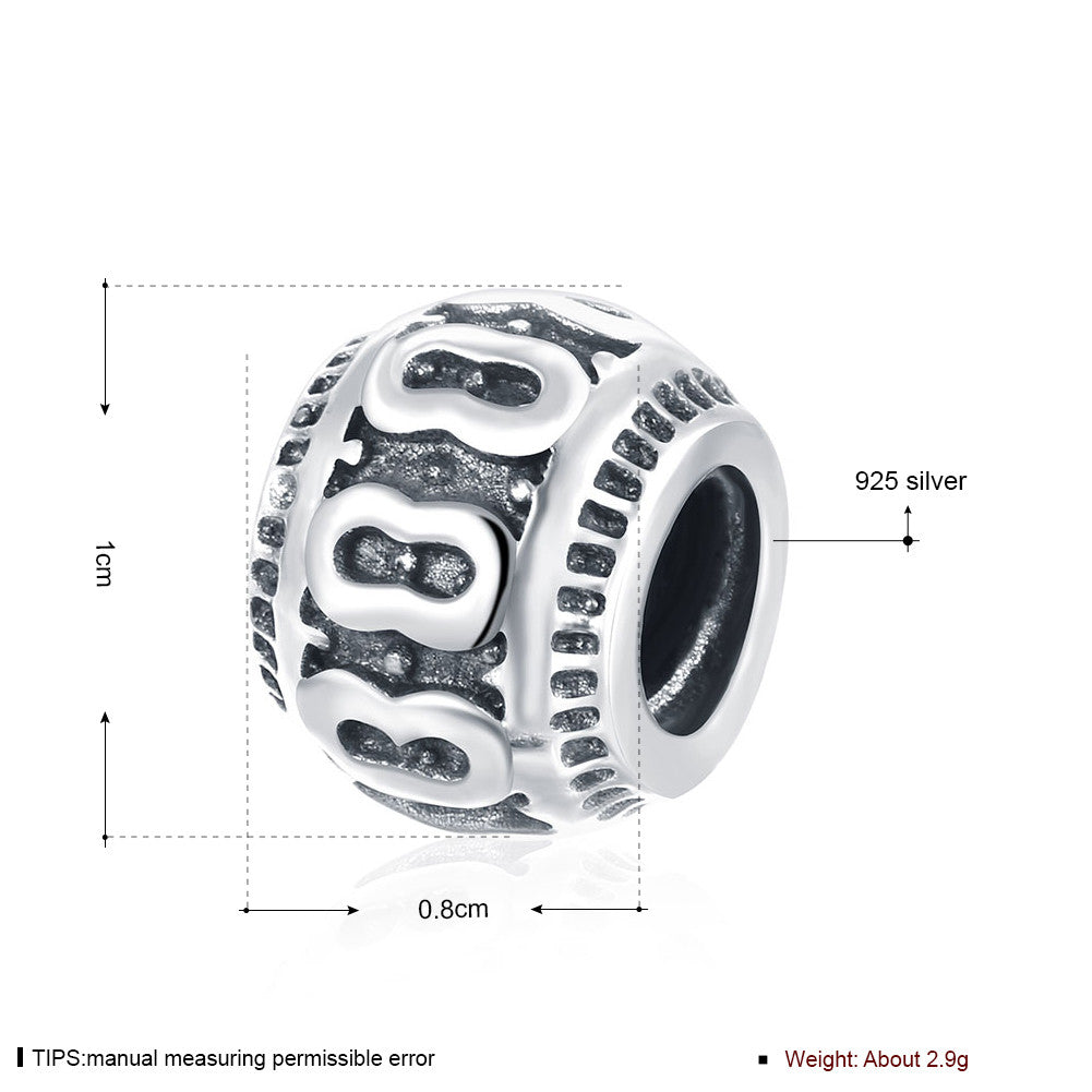 Sterling Silver Abstract Curved Charm - Golden NYC Jewelry