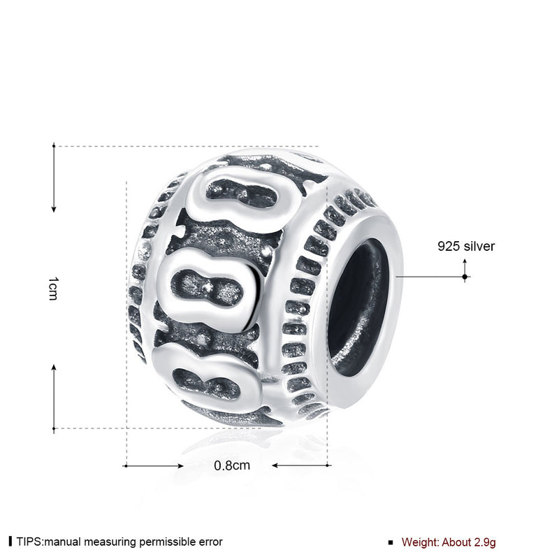 Sterling Silver Abstract Curved Charm - Golden NYC Jewelry