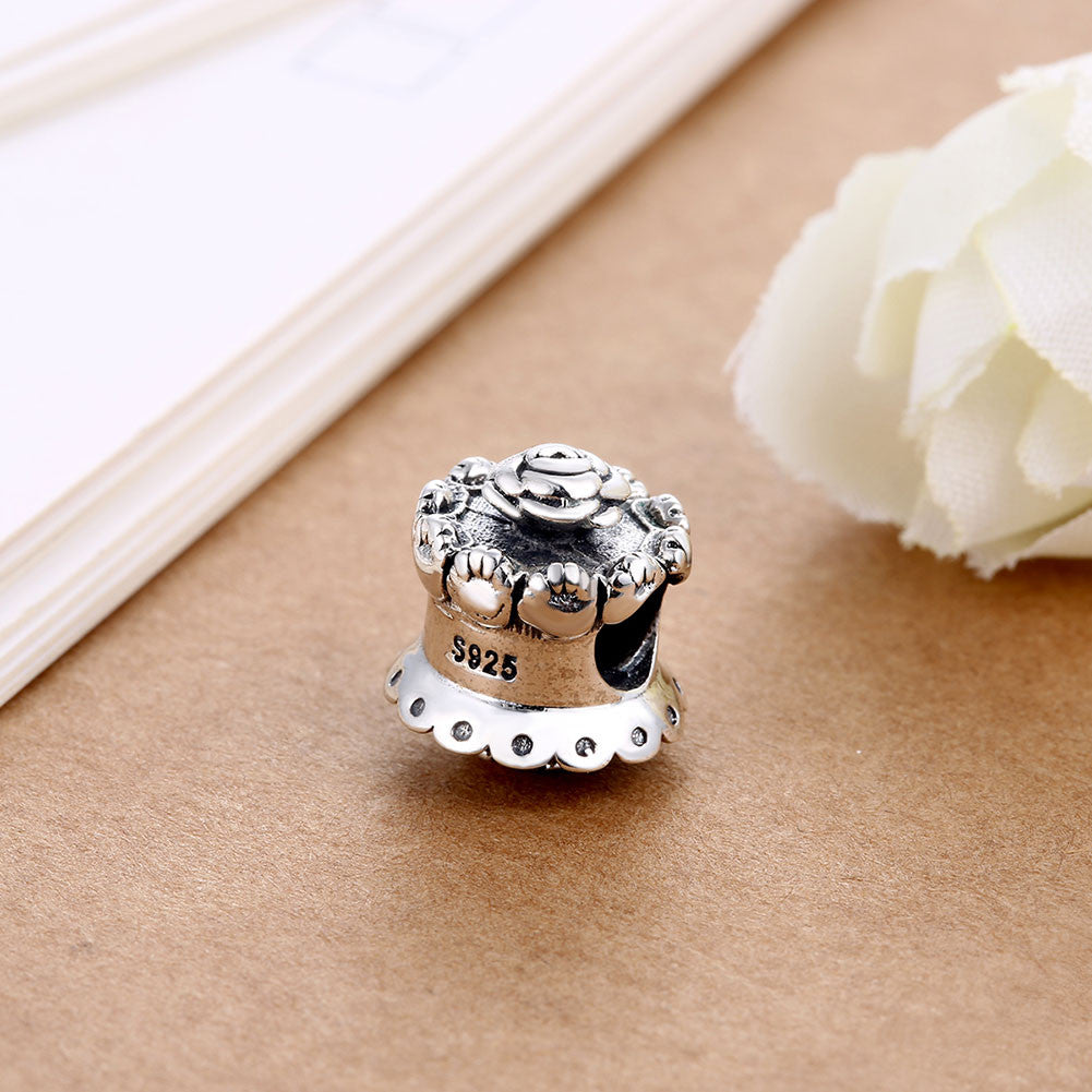 Sterling Silver Geometric Mid-Size Emblem Charm - Golden NYC Jewelry