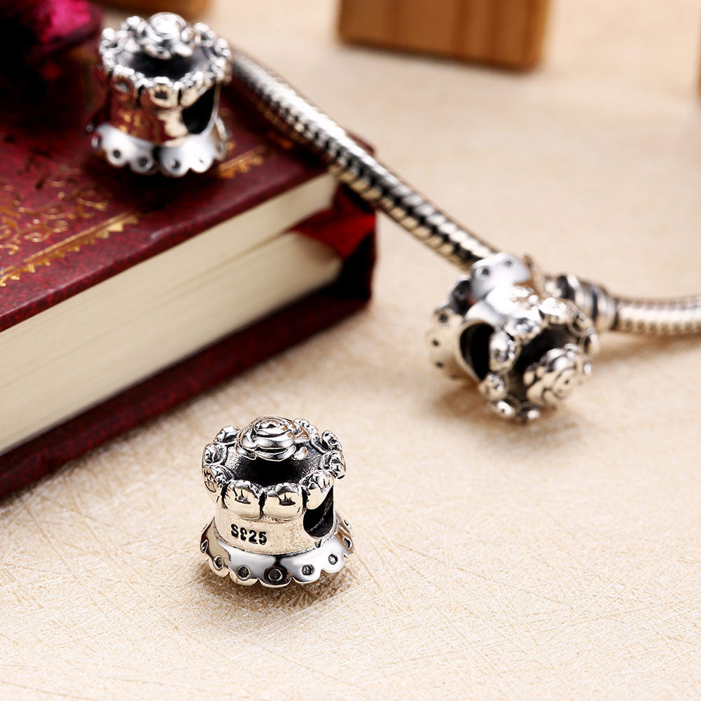 Sterling Silver Geometric Mid-Size Emblem Charm - Golden NYC Jewelry