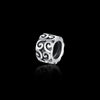 Sterling Silver Curved Royal Emblem Design Charm - Golden NYC Jewelry