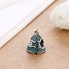 Sterling Silver Green Tree Pave CZ Christmas Tree Charm - Golden NYC Jewelry