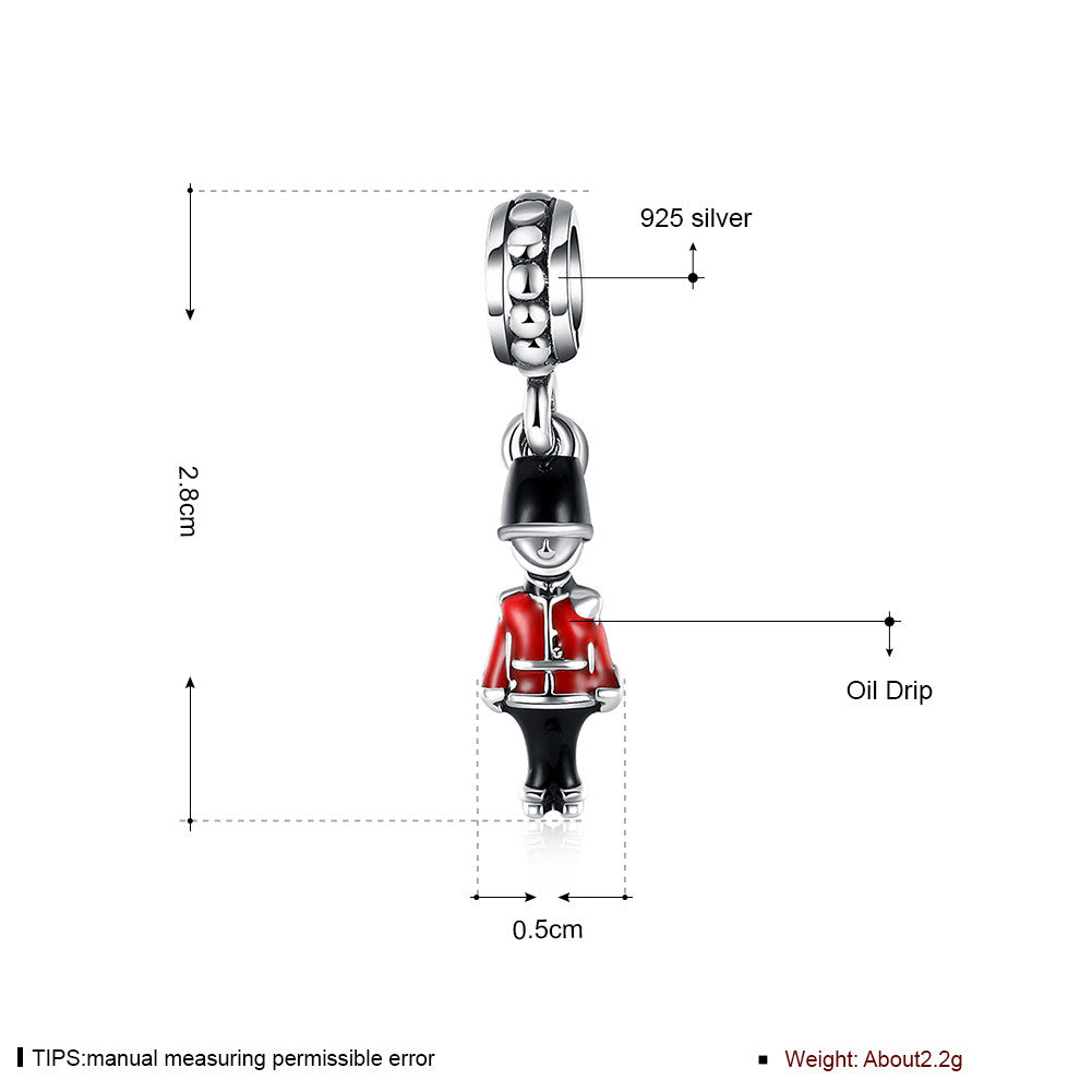 Sterling Silver Classic Nutcracker made for the Holiday Season Charm - Golden NYC Jewelry