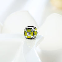 Sterling Silver Yellow Eternity Daisy Charm - Golden NYC Jewelry