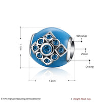 Sterling Silver Dead Sea Sapphire with Geometric Shapes Charm - Golden NYC Jewelry