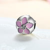 Sterling Silver Pink Daisy Charm - Golden NYC Jewelry