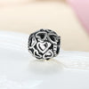 Sterling Silver Laser Cut Hollow Hearts Charm - Golden NYC Jewelry