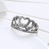 Sterling Silver Pandora Inspired Princess Crown Ring - Golden NYC Jewelry
