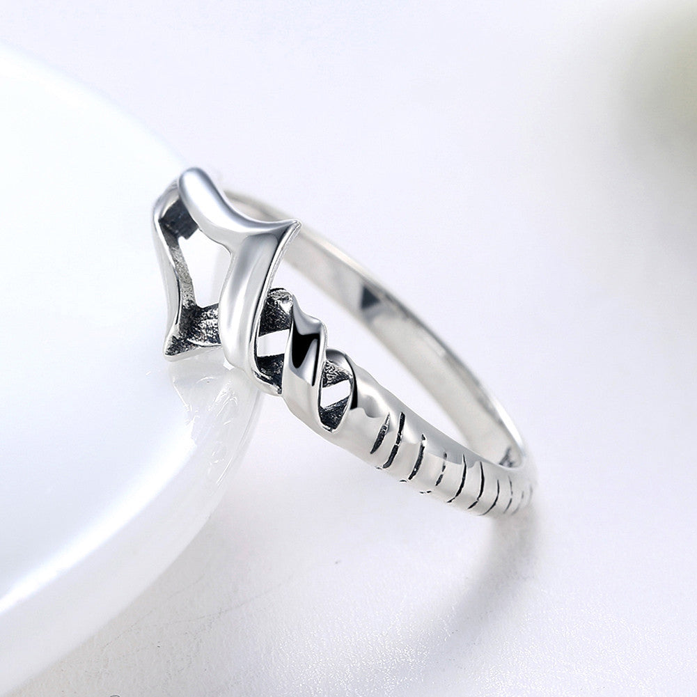 Sterling Silver Pandora Inspired Geometric Ring - Golden NYC Jewelry