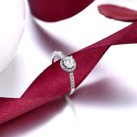 Sterling Silver Pandora Inspired Halo Austrian Elements  Ring - Golden NYC Jewelry