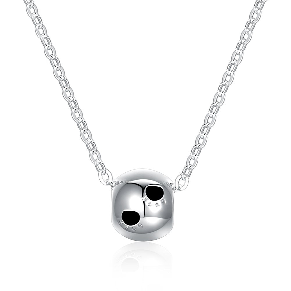 Dog Paw Print Bead Sterling Silver Necklace, Necklaces, Golden NYC Jewelry, Golden NYC Jewelry jewelryjewelry deals, swarovski crystal jewelry, groupon jewelry,, jewelry for mom, 