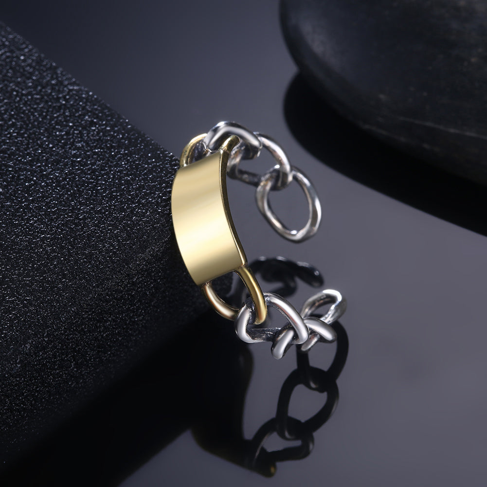 Sterling Silver Link Classic Ring