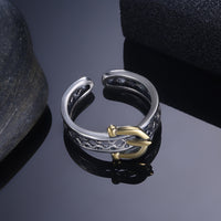 Sterling Silver Filigree Belt Buckle Ring