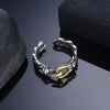 Sterling Silver Twisted Belt Buckle Ring