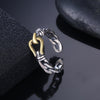 Sterling Silver Twisted Belt Buckle Ring