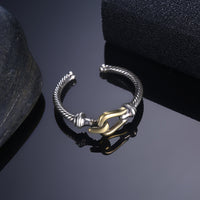 Sterling Silver Twisted Buckle Ring