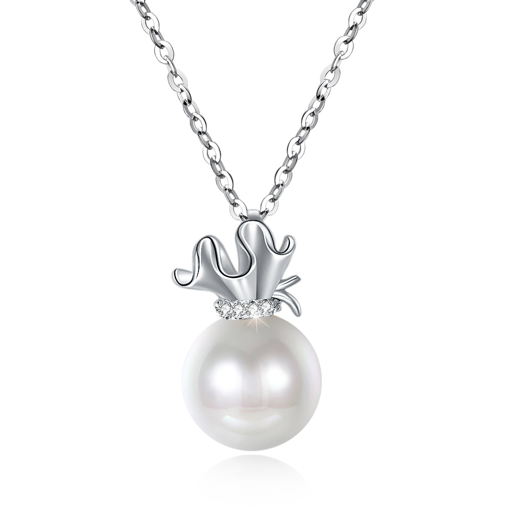 Sterling Silver Tiarra Freshwater Pearl Necklace