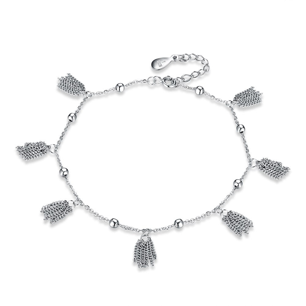 Sterling Silver Fringe Drop Bracelet