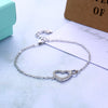 Pave Heart Sterling Silver Bracelet