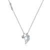 Austrian Crystal 18K White Gold over Sterling Silver Wings of an Angel Necklace - Golden NYC Jewelry