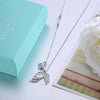 Swarovski Crystal 18K White Gold over Sterling Silver Wings of an Angel Necklace - Golden NYC Jewelry