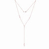 Austrian Crystal 18K Rose Gold LOVE Layered Necklace - Golden NYC Jewelry