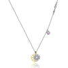 Swarovski Crystal 18K White Gold over Sterling Silver Two Tone Snowflake Necklace - Golden NYC Jewelry