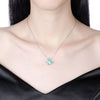 Austrian Crystal 18K White Gold over Sterling Silver Emerald Butterfly Necklace - Golden NYC Jewelry