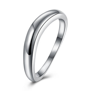 Sterling Silver Curved Sleek Simple Band Ring
