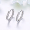 Sterling Silver Pav'v Swarovski Hoops