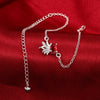 Ruby Pineapple Anklet in 18K White Gold Plated