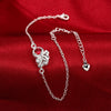 LOVE Ruby Anklet in 18K White Gold Plated