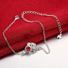 LOVE Ruby Anklet in 18K White Gold Plated