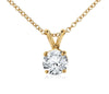 Solitaire Swarovski Elements Classical Princess Cut Necklace in 18K Gold Plating