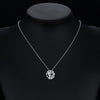 White Swarovski Elements Clover Shaped Pave White Gold Necklace - Golden NYC Jewelry www.goldennycjewelry.com fashion jewelry for women