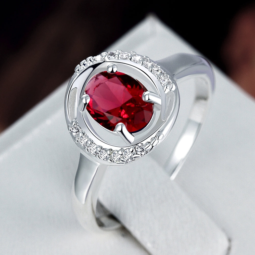 Circular Ruby Pave Ring, , Golden NYC Jewelry, Golden NYC Jewelry jewelryjewelry deals, swarovski crystal jewelry, groupon jewelry,, jewelry for mom, 