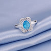 Blue Topaz Emerald Cut Pav'e Ring, , Golden NYC Jewelry, Golden NYC Jewelry  jewelryjewelry deals, swarovski crystal jewelry, groupon jewelry,, jewelry for mom, 