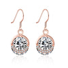 Sterling Silver Solitaire Swarovski Drop Earrings