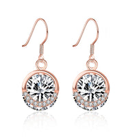 Sterling Silver Solitaire Swarovski Drop Earrings