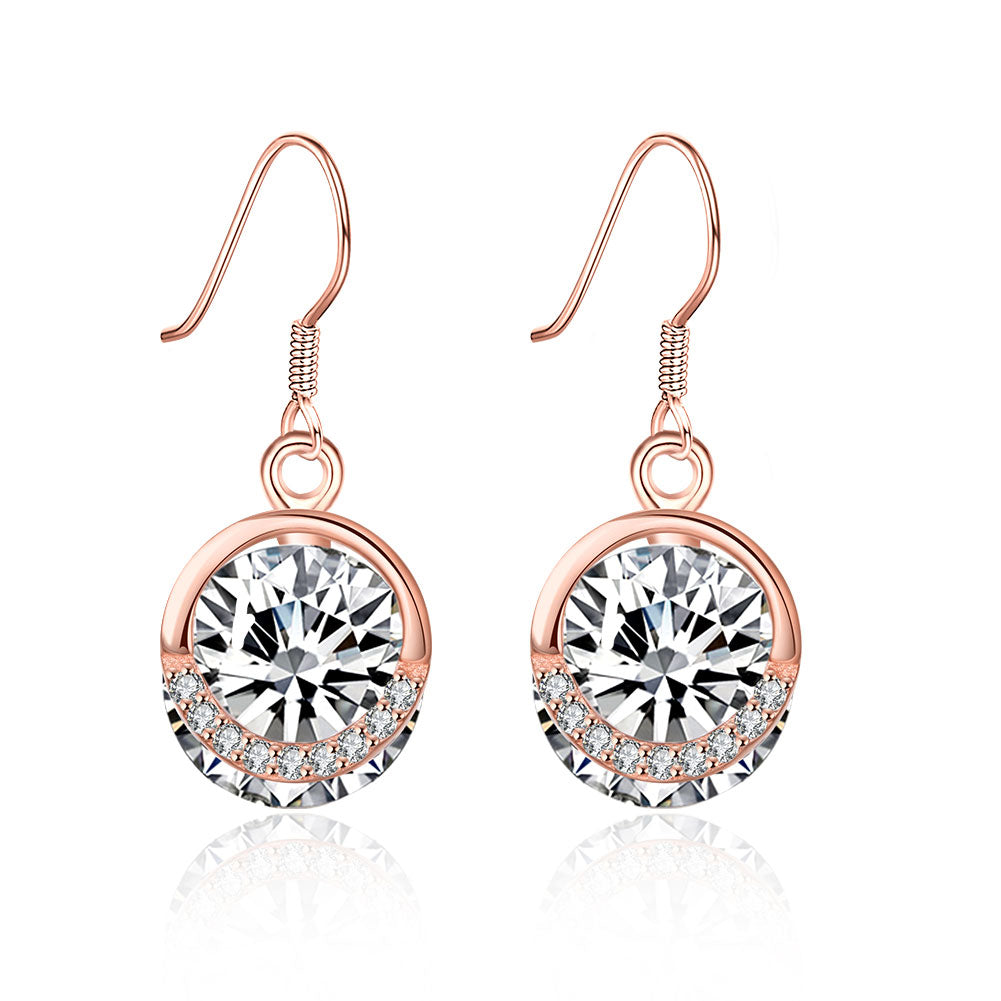 Sterling Silver Solitaire Swarovski Drop Earrings