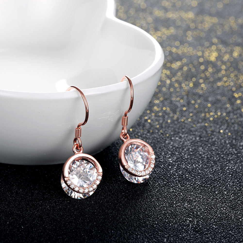 Sterling Silver Solitaire Swarovski Drop Earrings