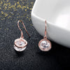 Sterling Silver Solitaire Swarovski Drop Earrings