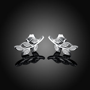 Sterling Silver Austrian Grapevine Stud Earrings